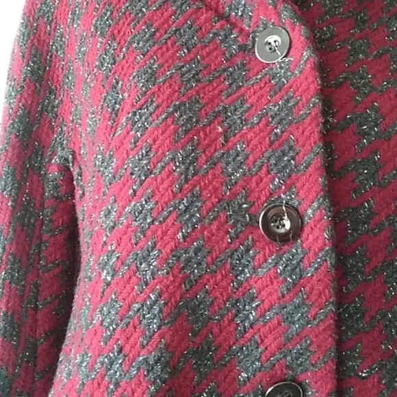 Wool Tweed Jacket red and gray - Picture 3 of 4